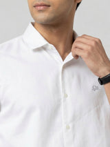 Men Shirt Solid White Regular Fit