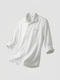 Men Shirt Solid White Regular Fit