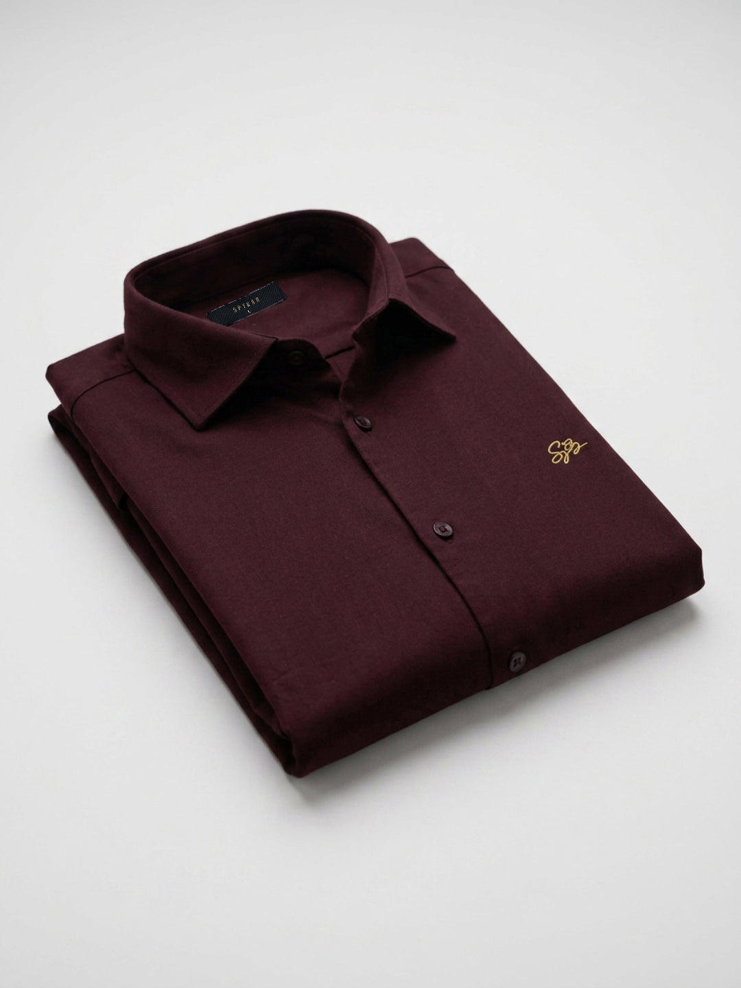 Men Shirt Solid Maroon Regular Fit