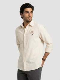 Men Shirt Solid White Regular Fit