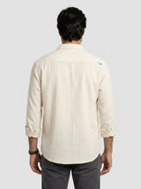 Men Shirt Solid White Regular Fit