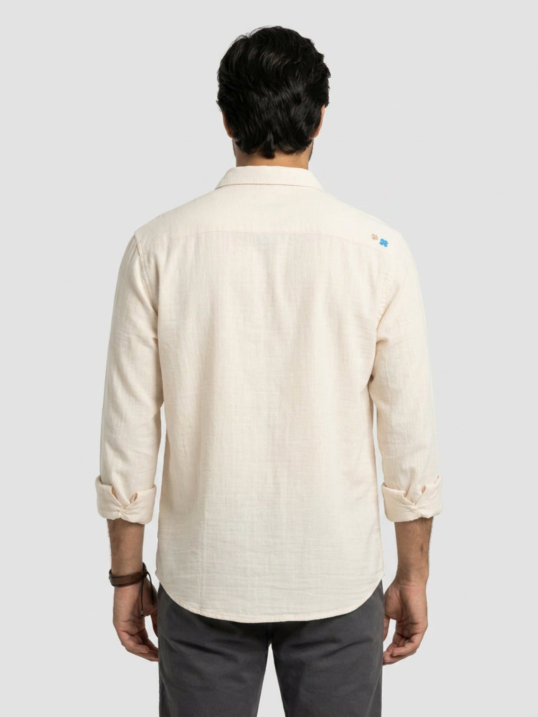Men Shirt Solid White Regular Fit