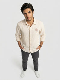 Men Shirt Solid White Regular Fit