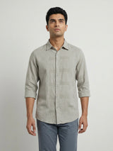 Men Shirt Solid Green Regular Fit