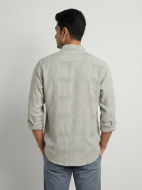 Men Shirt Solid Green Regular Fit