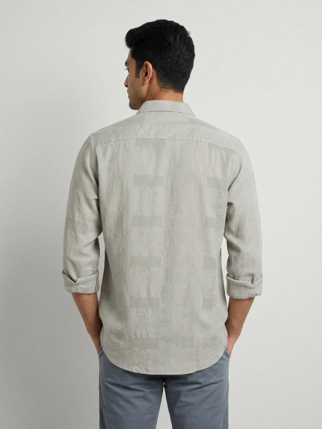 Men Shirt Solid Green Regular Fit