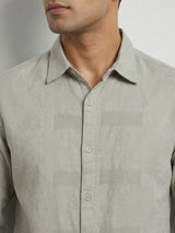 Men Shirt Solid Green Regular Fit