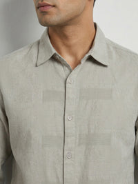 Men Shirt Solid Green Regular Fit
