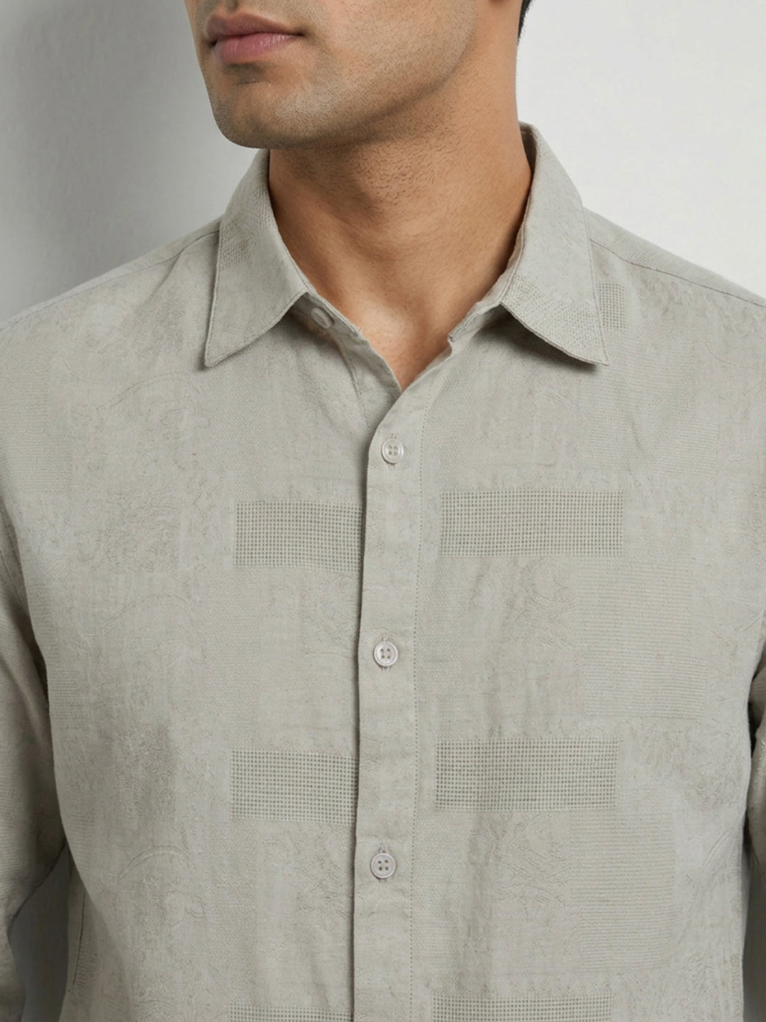 Men Shirt Solid Green Regular Fit