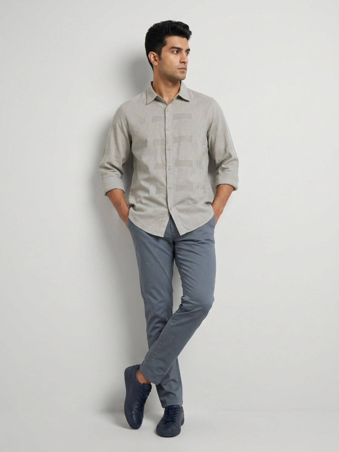 Men Shirt Solid Green Regular Fit