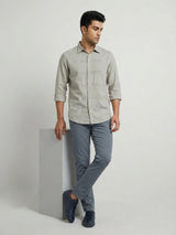 Men Shirt Solid Green Regular Fit