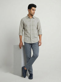 Men Shirt Solid Green Regular Fit