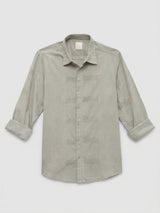Men Shirt Solid Green Regular Fit