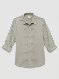 Men Shirt Solid Green Regular Fit