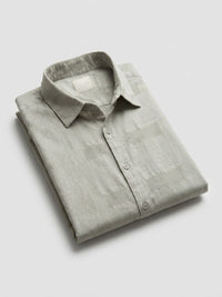 Men Shirt Solid Green Regular Fit