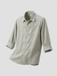 Men Shirt Solid Green Regular Fit