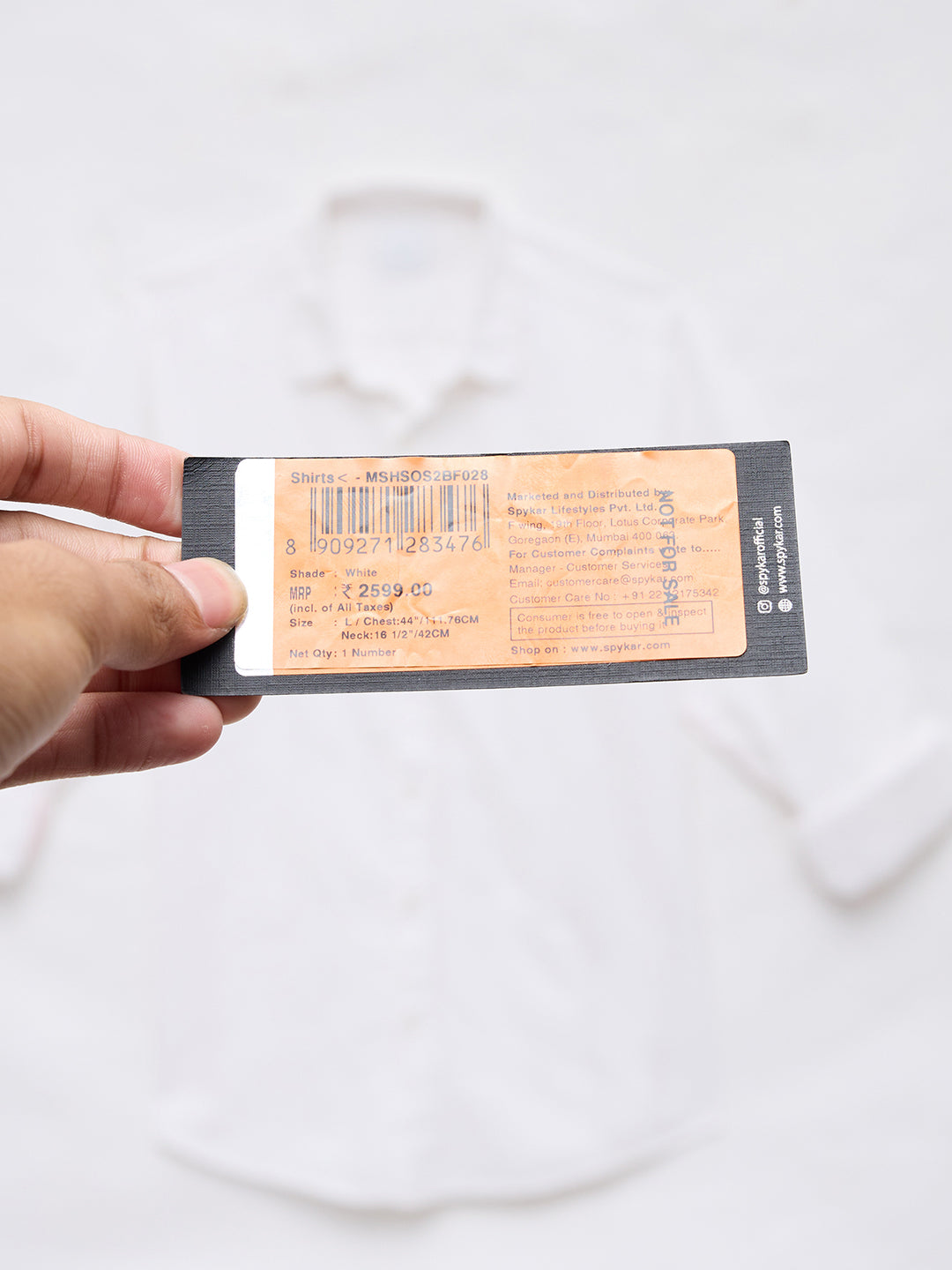 Men Shirt Solid White Regular Fit
