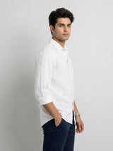 Men Shirt Solid White Regular Fit