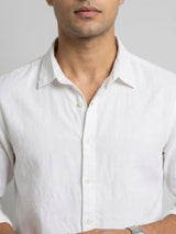 Men Shirt Solid White Regular Fit