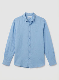 Men Shirt Solid Blue Regular Fit