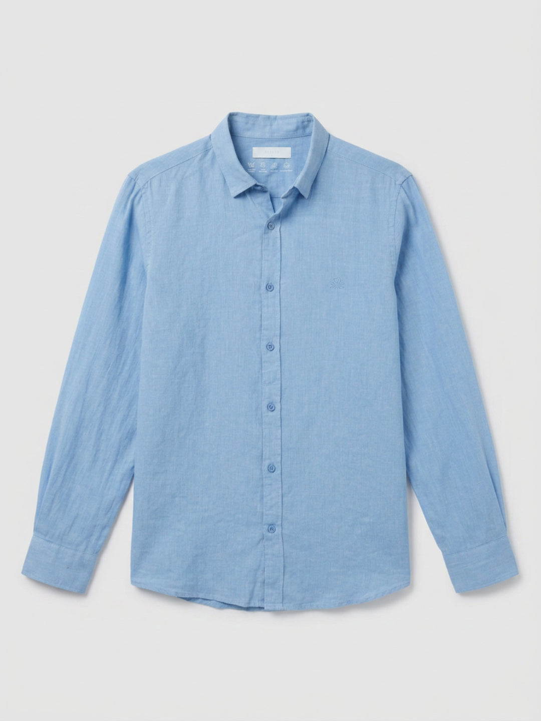 Men Shirt Solid Blue Regular Fit