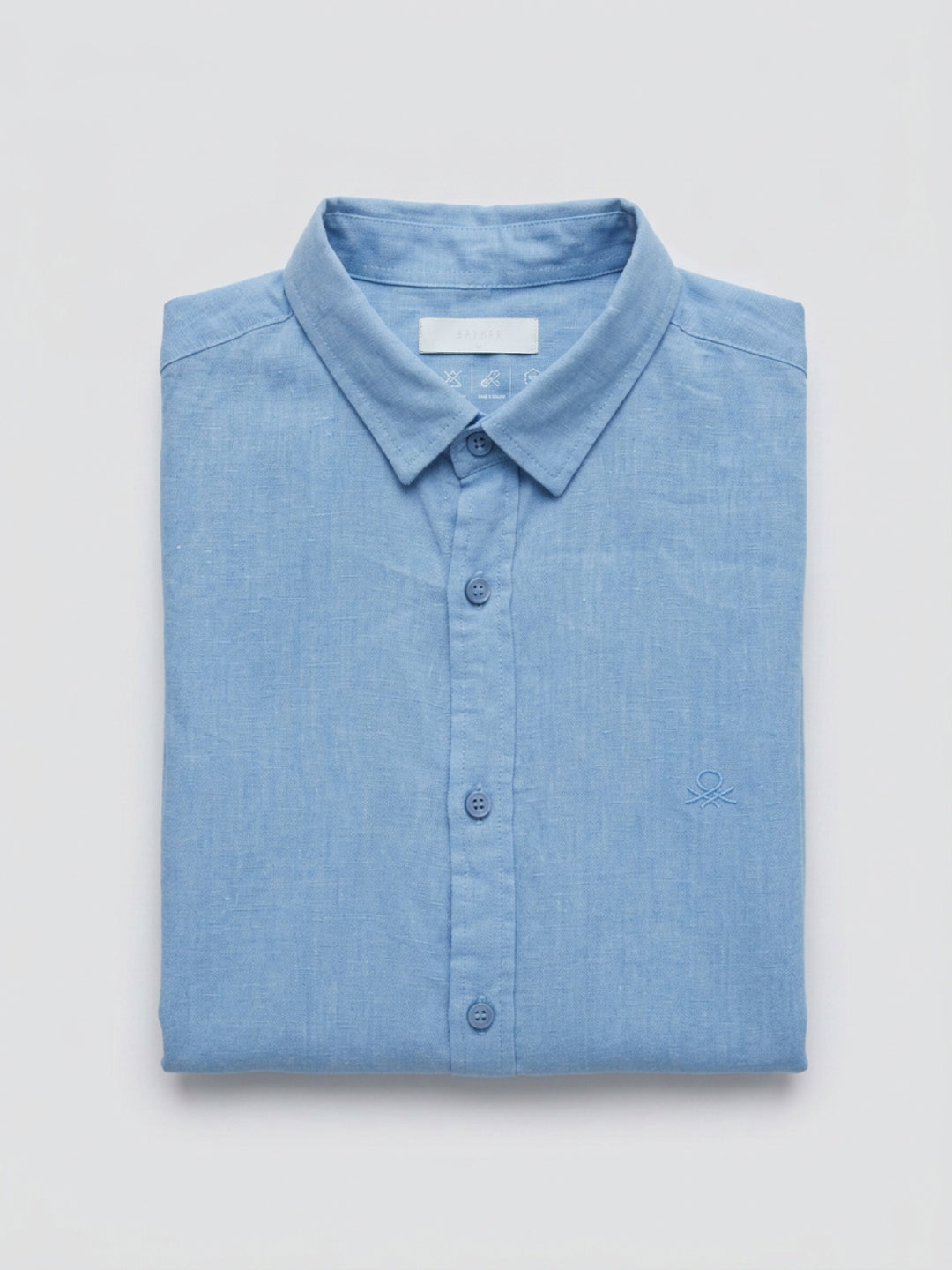 Men Shirt Solid Blue Regular Fit