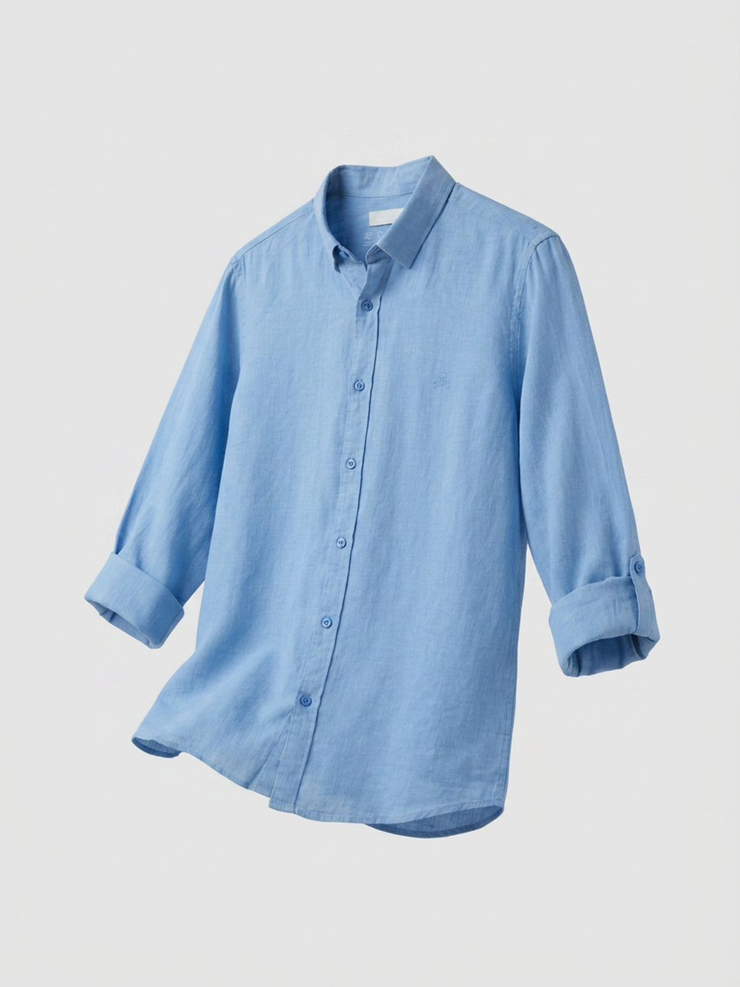Men Shirt Solid Blue Regular Fit