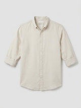 Men Shirt Solid Off-White Regular Fit