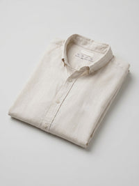Men Shirt Solid Off-White Regular Fit