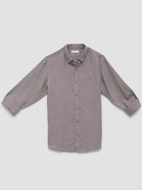 Men Shirt Solid Beige Regular Fit