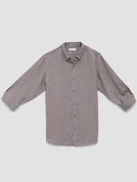 Men Shirt Solid Beige Regular Fit