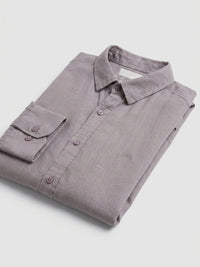 Men Shirt Solid Beige Regular Fit