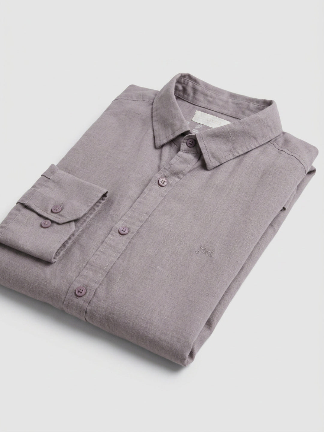 Men Shirt Solid Beige Regular Fit