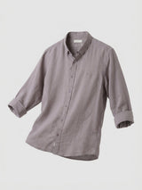 Men Shirt Solid Beige Regular Fit