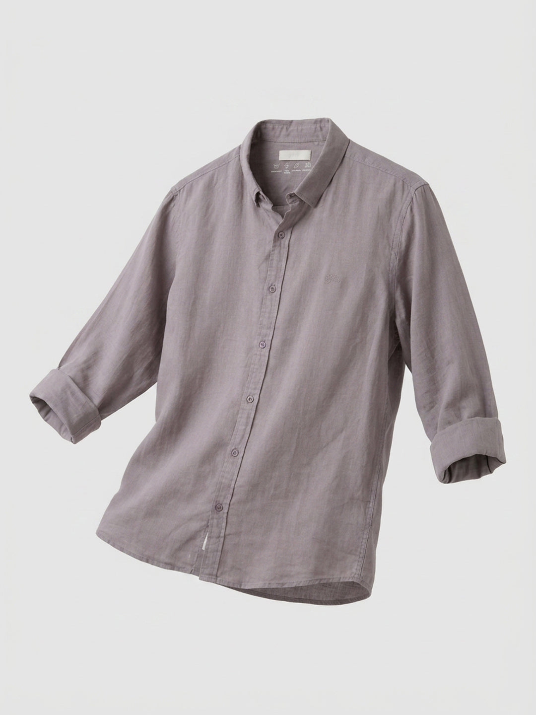 Men Shirt Solid Beige Regular Fit