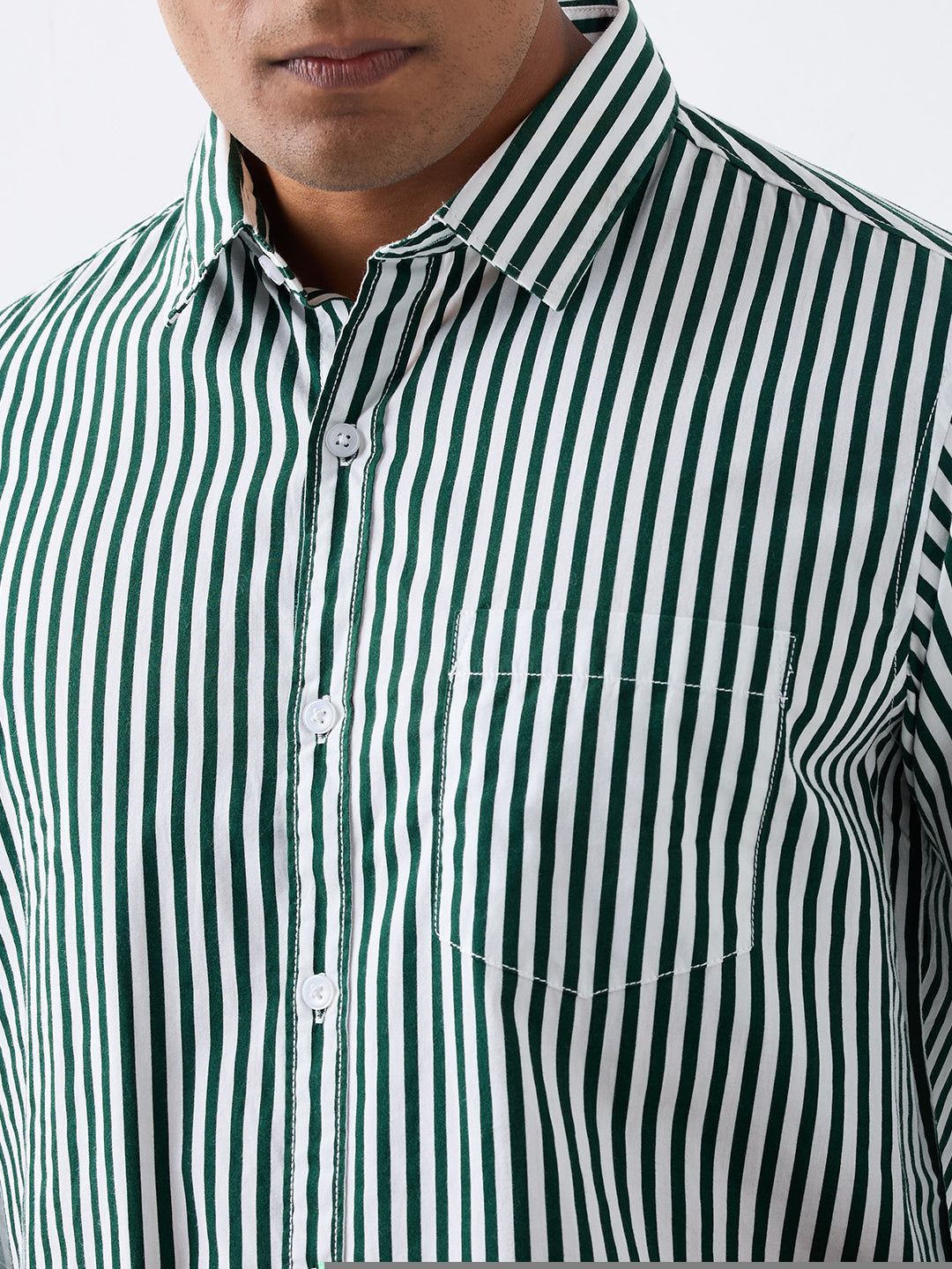 Spykar Botanical Green Slim Fit Casual Shirts For Men