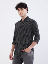 Men Shirt Black Slim Fit
