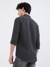 Men Shirt Black Slim Fit