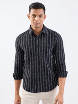 Men Shirt Black Slim Fit