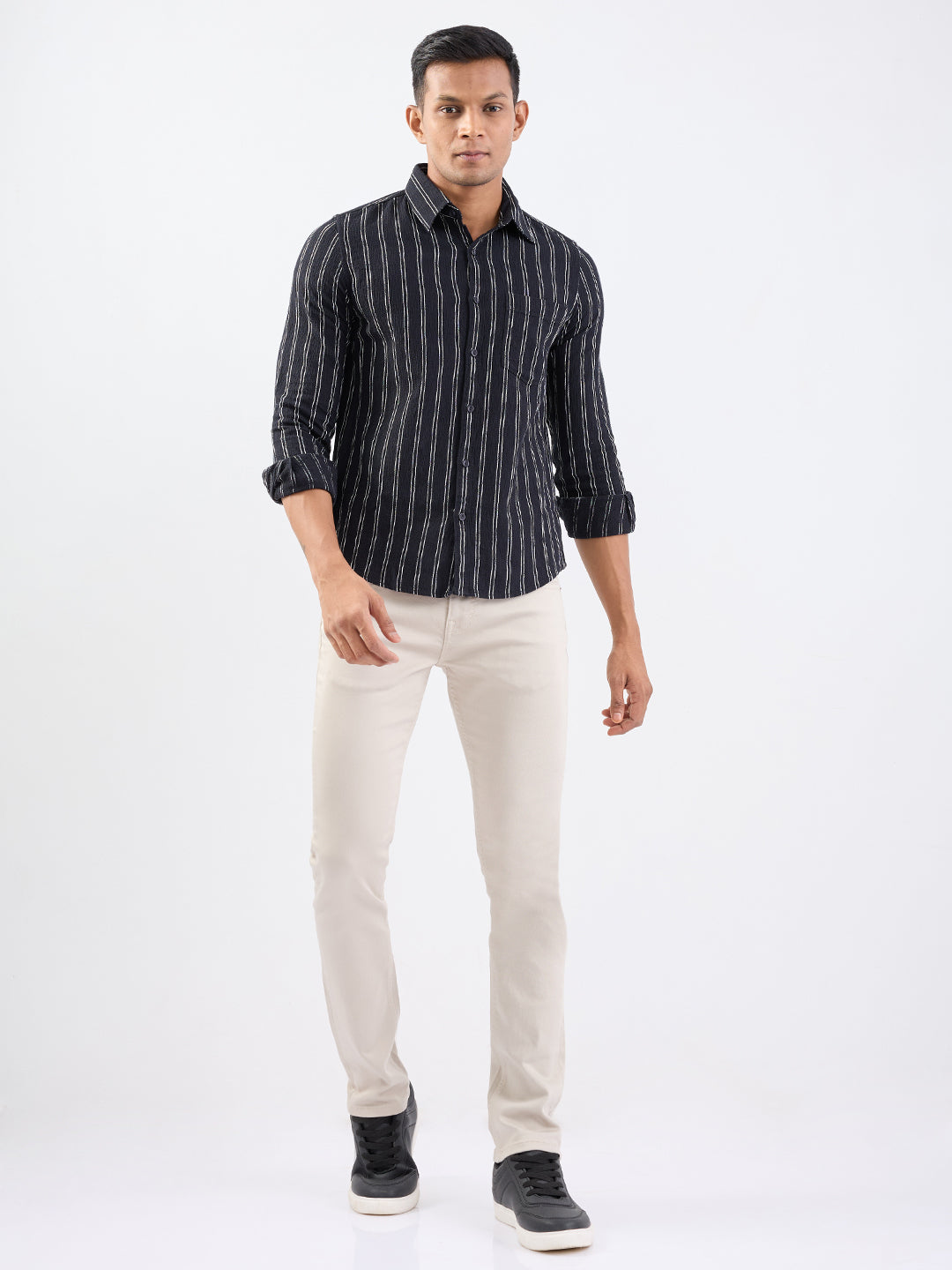 Men Shirt Black Slim Fit