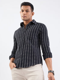 Men Shirt Black Slim Fit