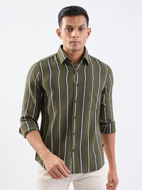 Men Shirt Green Slim Fit