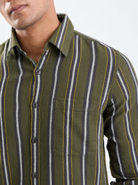 Men Shirt Green Slim Fit