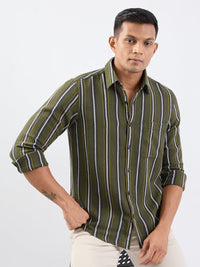 Men Shirt Green Slim Fit