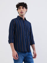 Men Shirt Blue Slim Fit