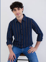 Men Shirt Blue Slim Fit
