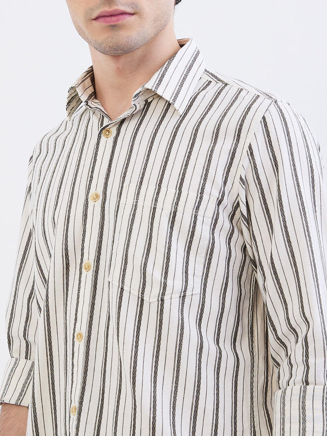 Spykar Avocado Green Slim Fit Casual Shirts For Men