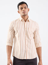 Men Shirt Brown Slim Fit