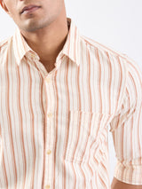 Men Shirt Brown Slim Fit