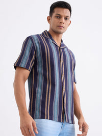 Men Shirt Blue Relaxed Fit